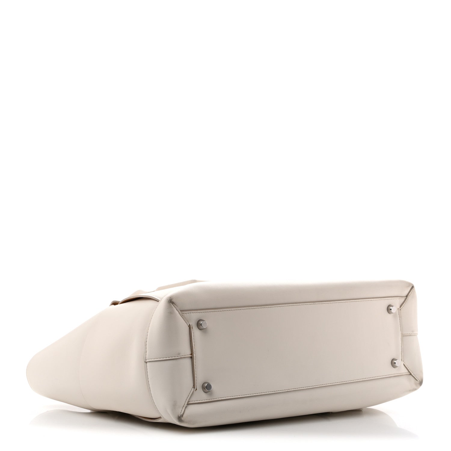 Bottega Veneta French Calfskin Maxi Intrecciato Large Arco Bianco