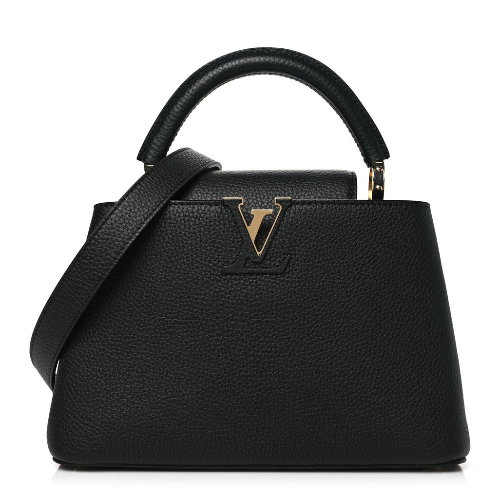 LV Capucines BB Taurillon Noir Black - front view