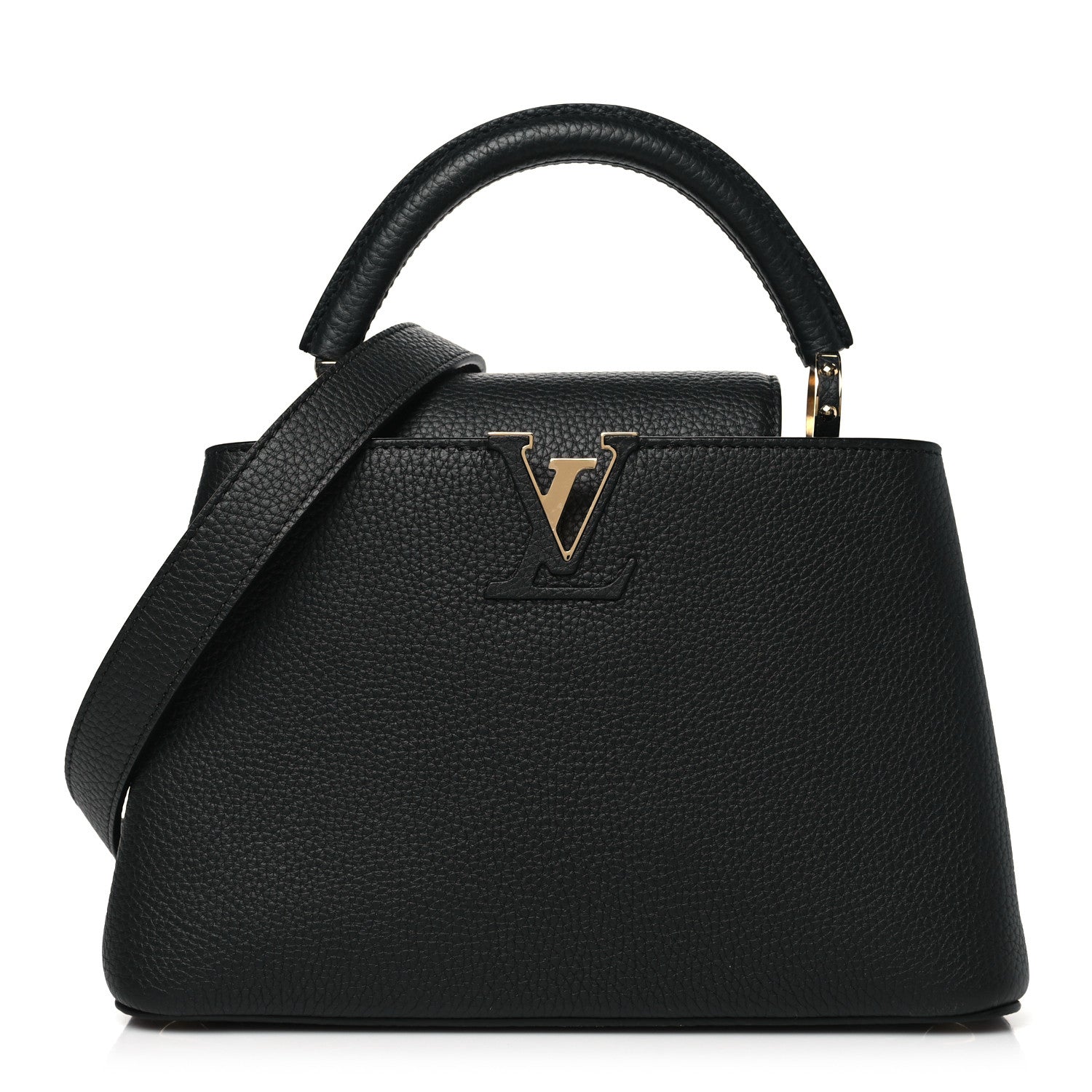 LV Capucines BB Taurillon Noir Black - front view