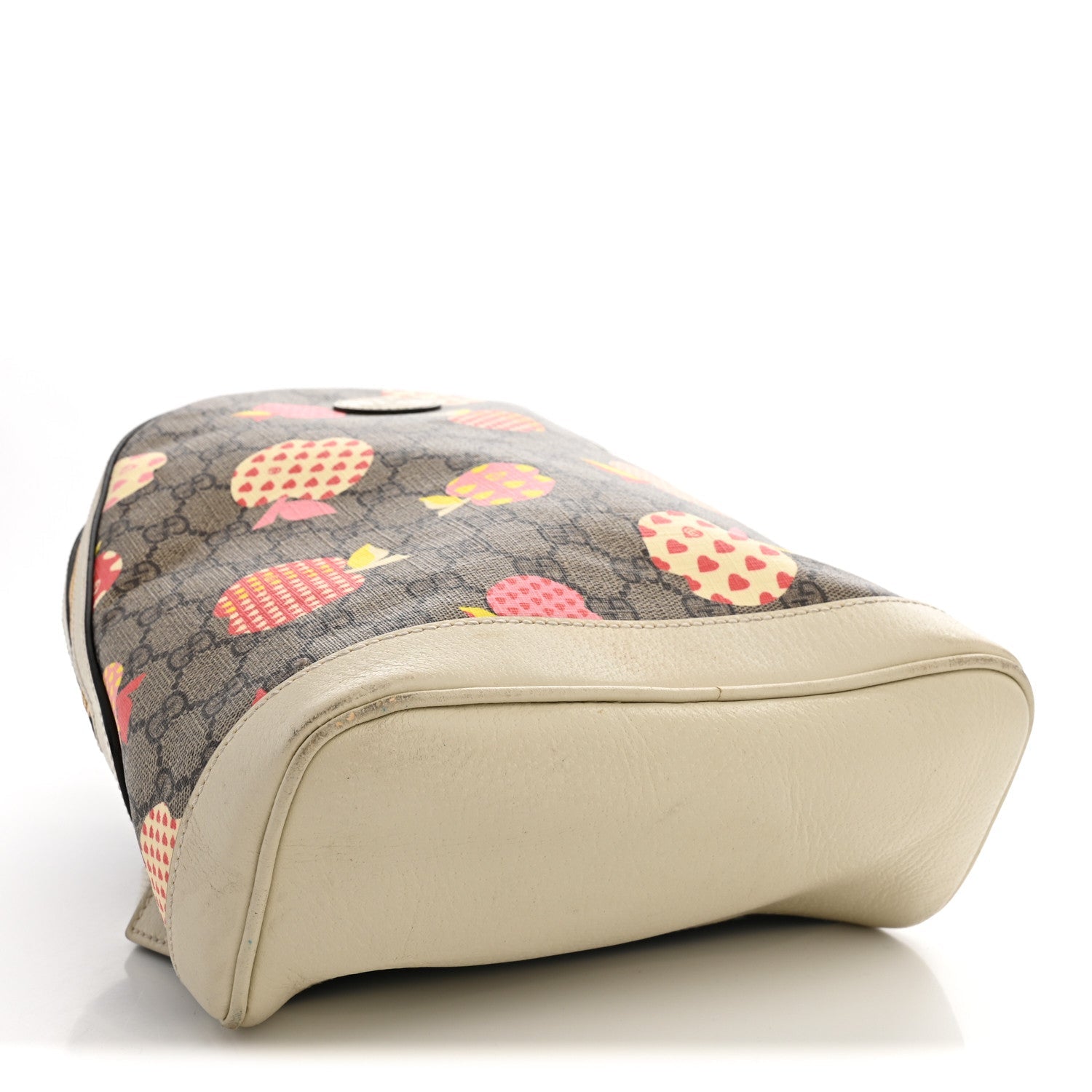 Gucci GG Supreme Monogram Les Pommes Small Retro Interlocking G Dome Backpack Beige Multicolor Mystic White