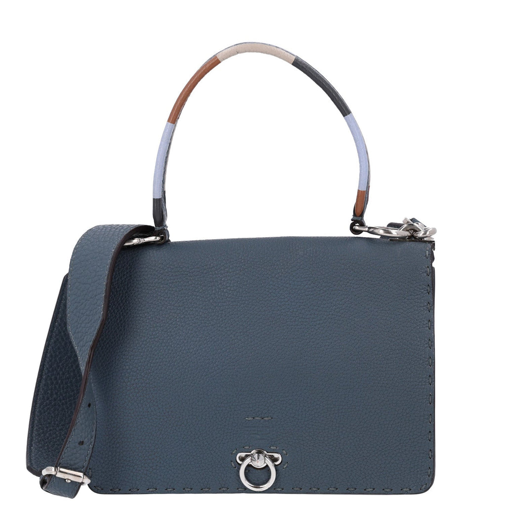 Fendi Cuoio Romano Selleria Piping Messenger Bag Tempesta Multicolor