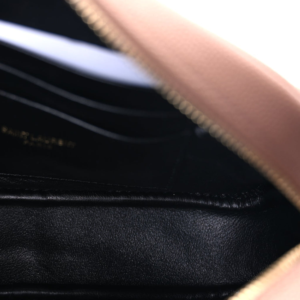 Saint Laurent Grain De Poudre Matelasse Monogram Mini Lou Camera Bag Vintage Peach