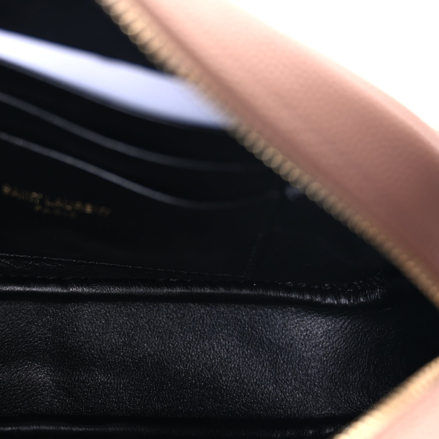 Saint Laurent Grain De Poudre Matelasse Monogram Mini Lou Camera Bag Vintage Peach