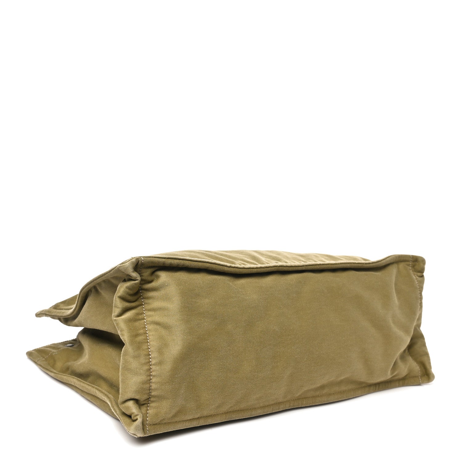 Saint Laurent Canvas Rive Gauche Maxi Tote Fir Green
