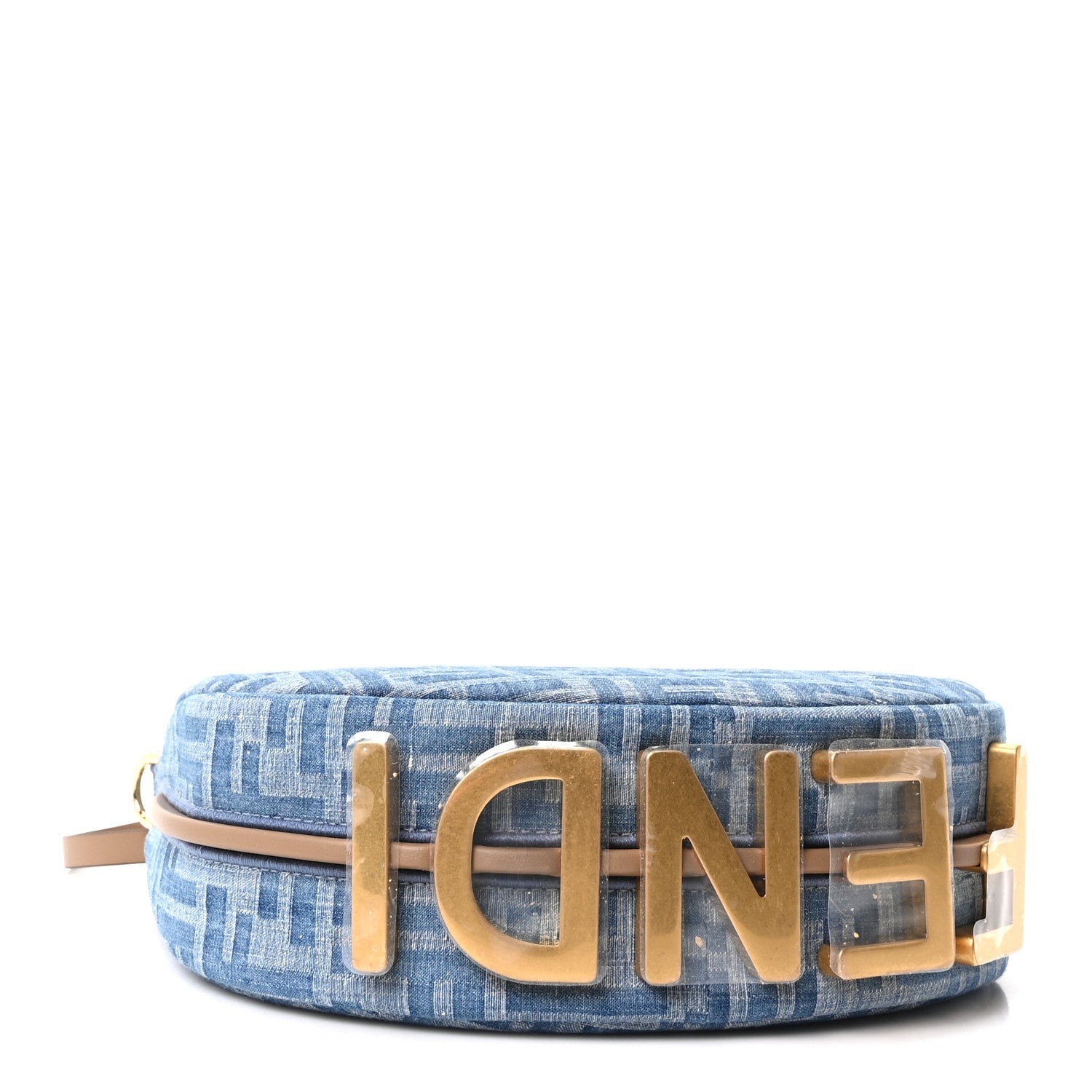 Fendi Denim Vitello King F is Fendi FF Embroidered Mini Fendigraphy Hobo Bag Denim Sand