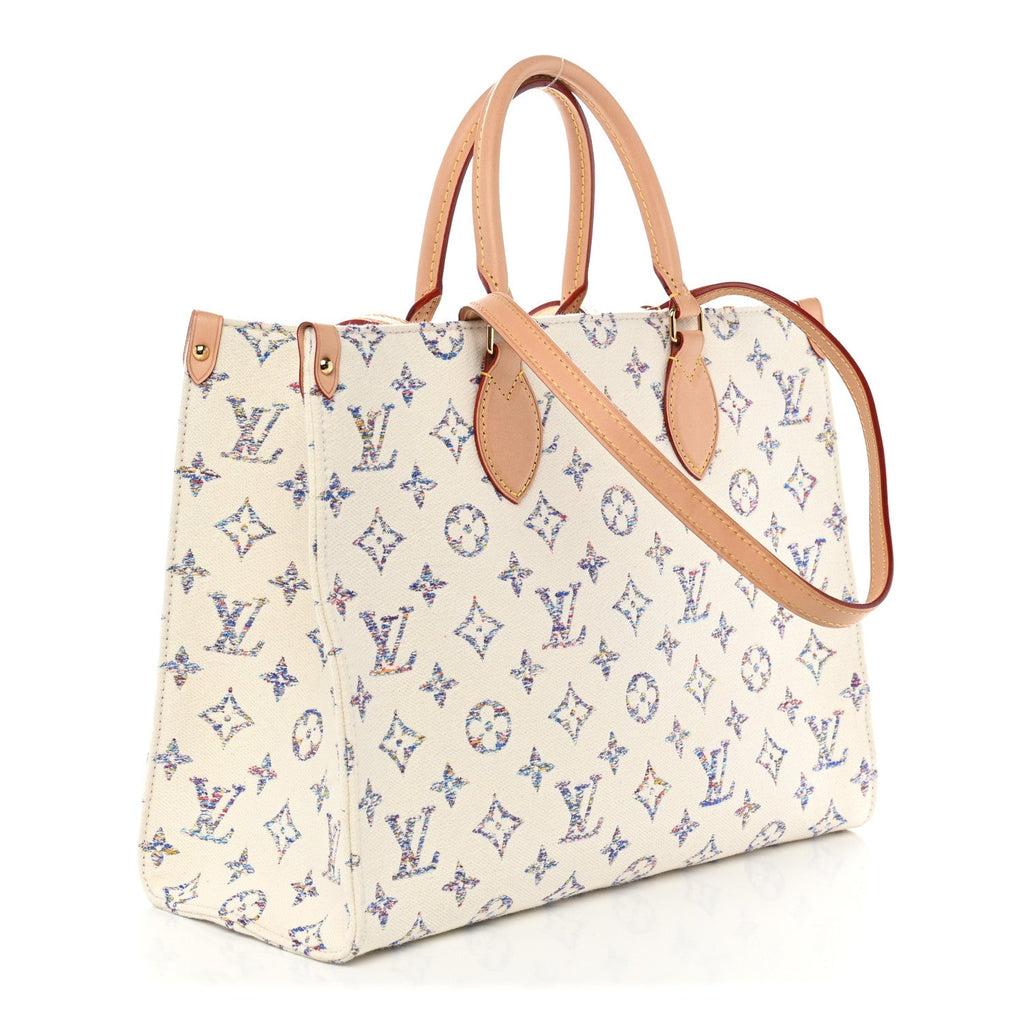 Louis Vuitton Monogram Jacquard Nautical Onthego MM Multicolor Beige