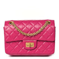 Chanel Aged Calfskin Quilted 2.55 Reissue Mini Flap Fuchsia