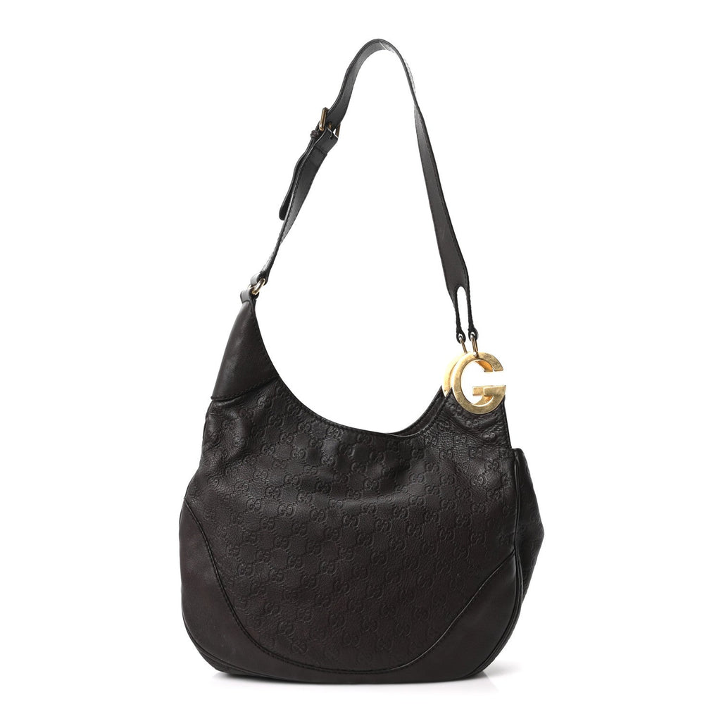Gucci Guccissima Medium Charlotte Hobo Dark Brown