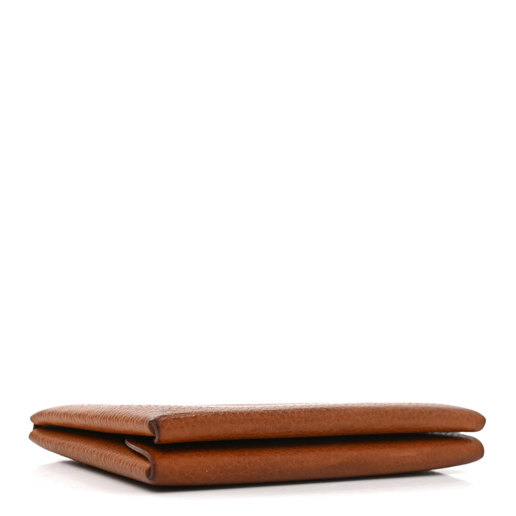 Hermès Barenia Faubourg Calvi Duo Card Case Fauve