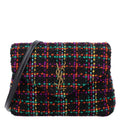 Saint Laurent Tweed Toy Loulou Shoulder Bag Black