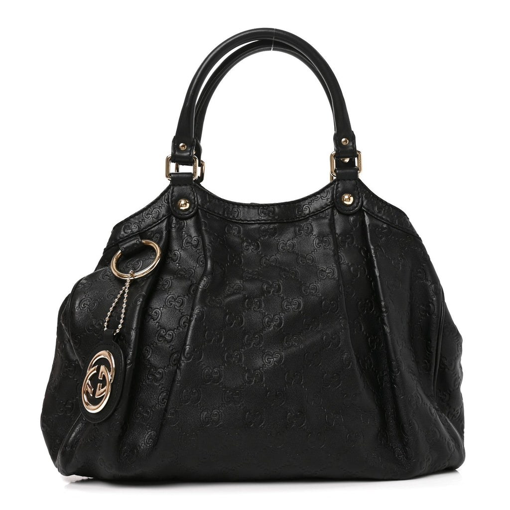 Gucci Guccissima Medium Sukey Tote Black