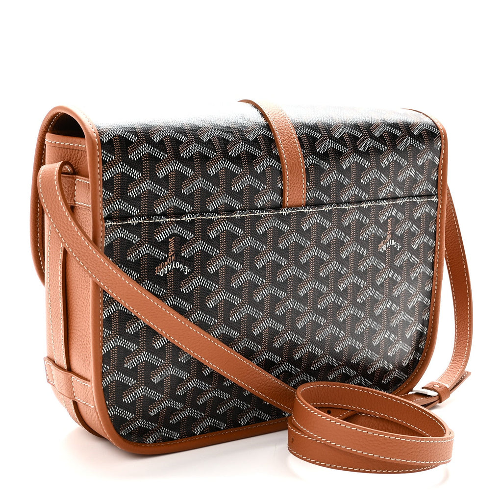 Goyard Goyardine Belvedere II MM Messenger Bag Black Gold