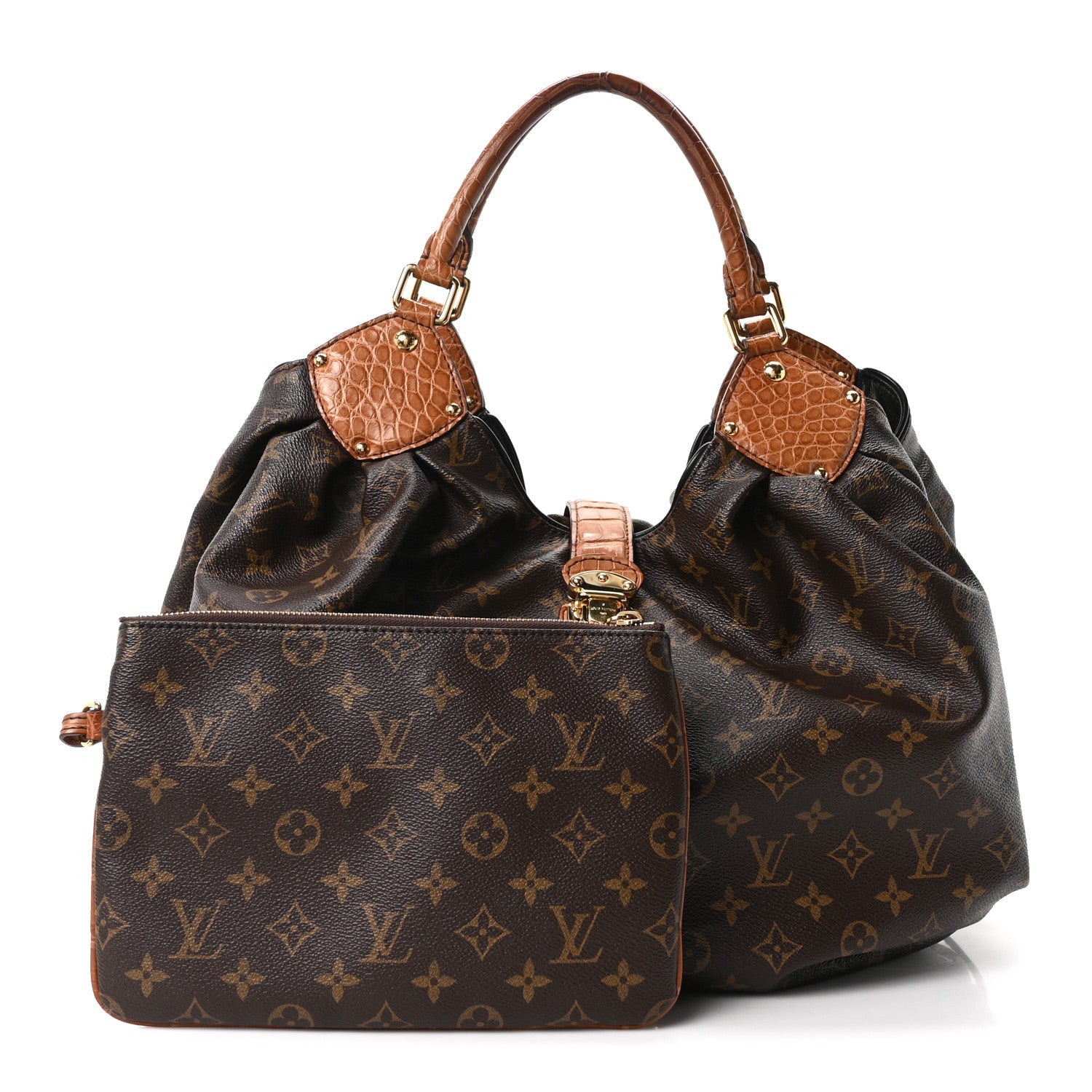 Louis Vuitton Monogram Alligator Trim Mahina XL