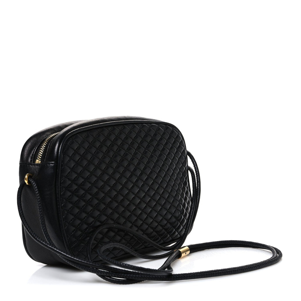 Saint Laurent Lambskin Quilted Victoire Camera Bag Black