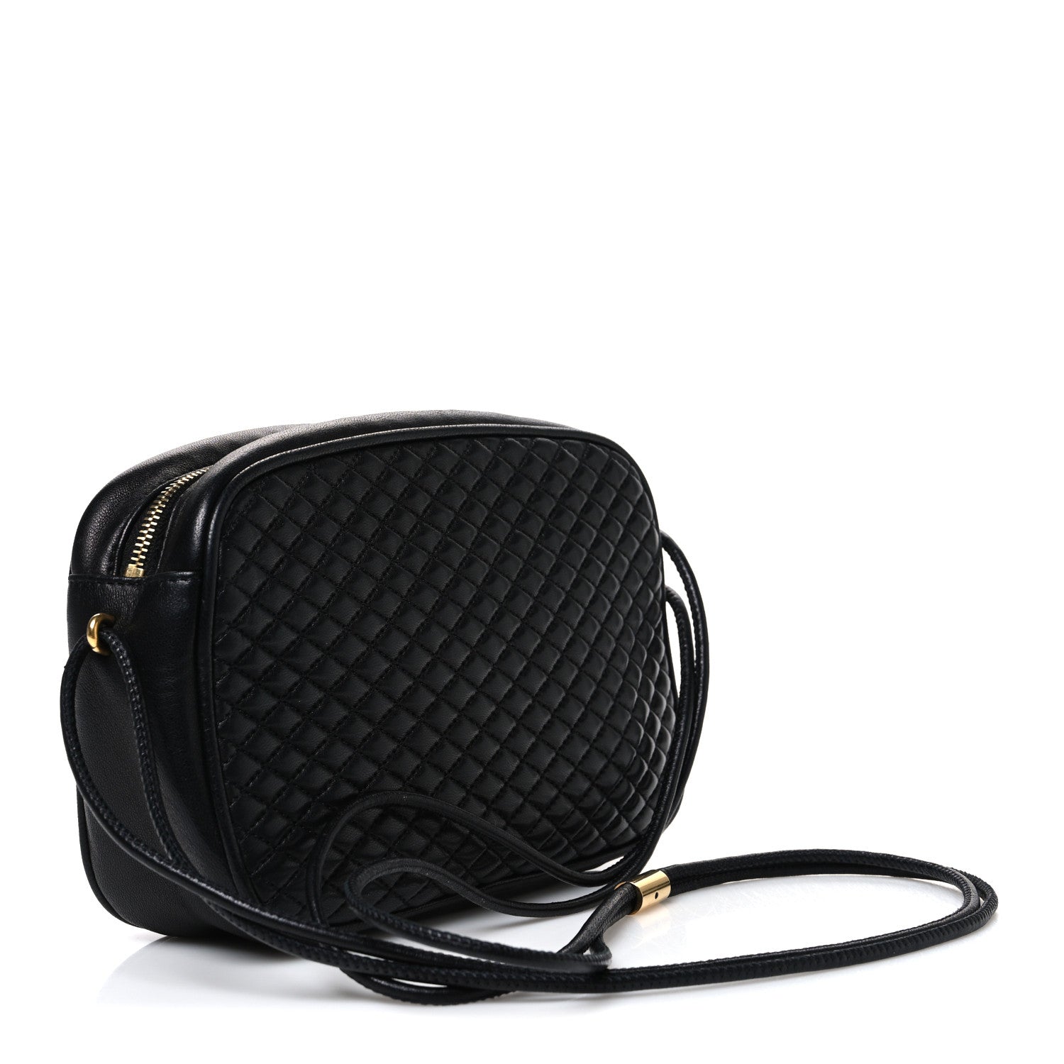 Saint Laurent Lambskin Quilted Victoire Camera Bag Black