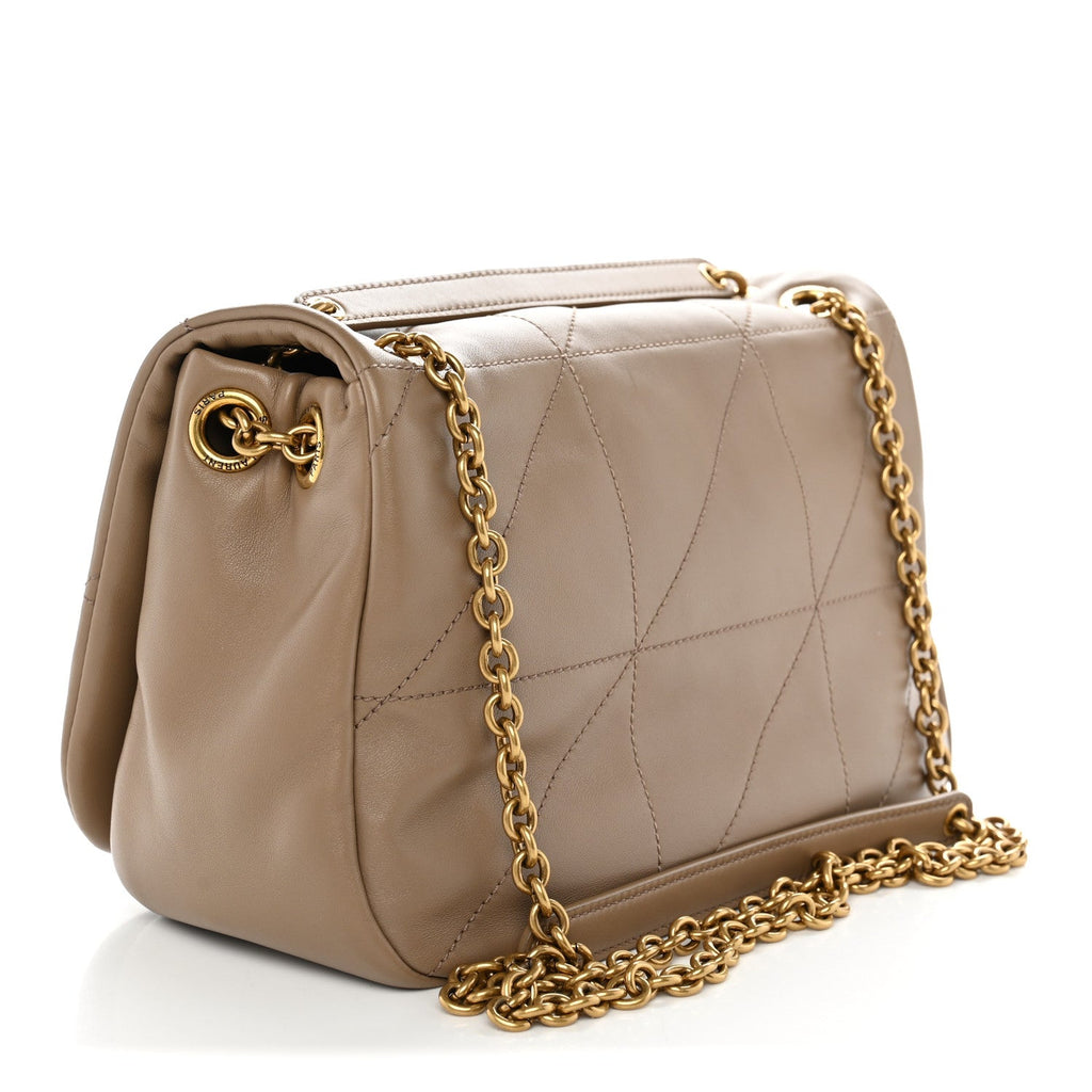 Saint Laurent Lambskin Matelasse Monogram Small Jamie 4.3 Taupe