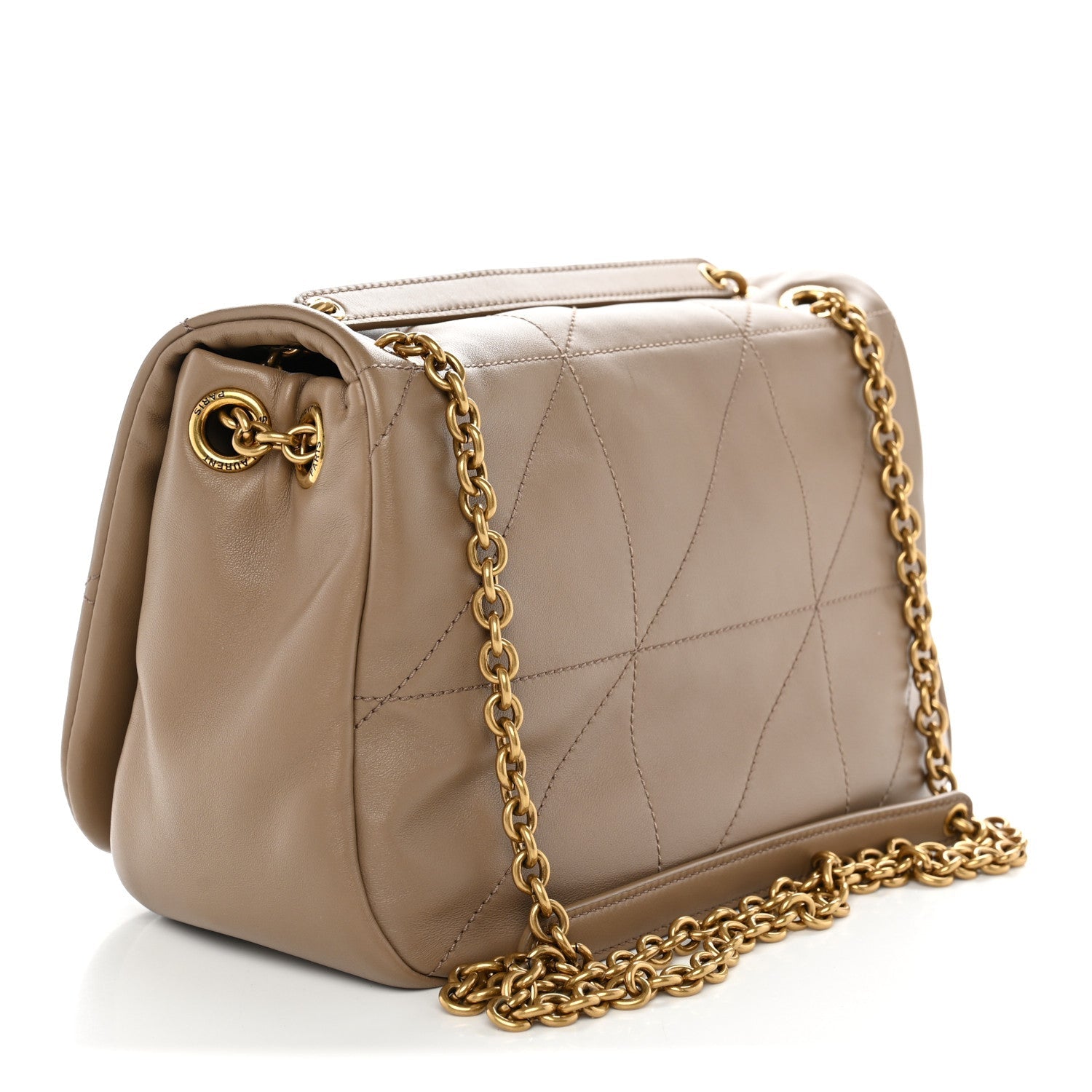 Saint Laurent Lambskin Matelasse Monogram Small Jamie 4.3 Taupe
