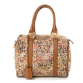 Fendi Zucchino Vitello Floral Forever Boston Pesca Giallo Saddler