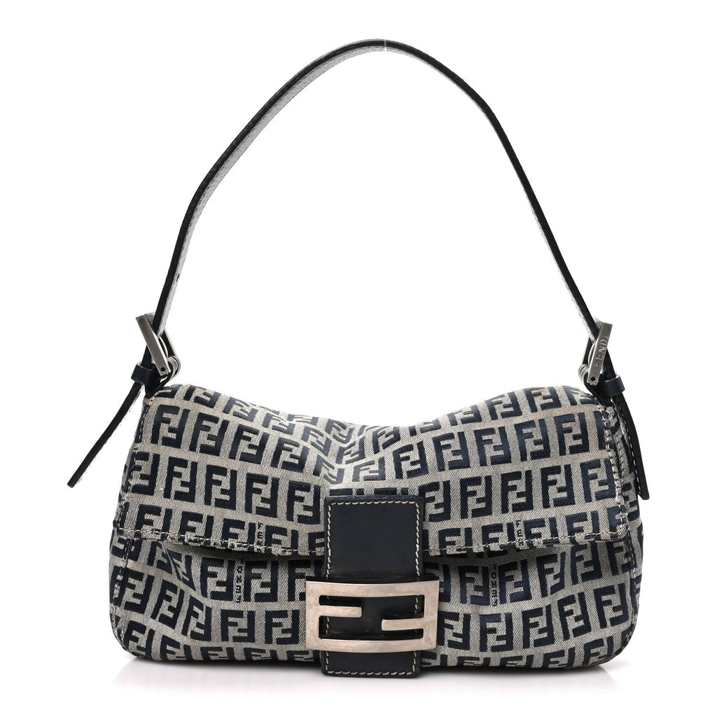 Fendi Zucchino Baguette Navy
