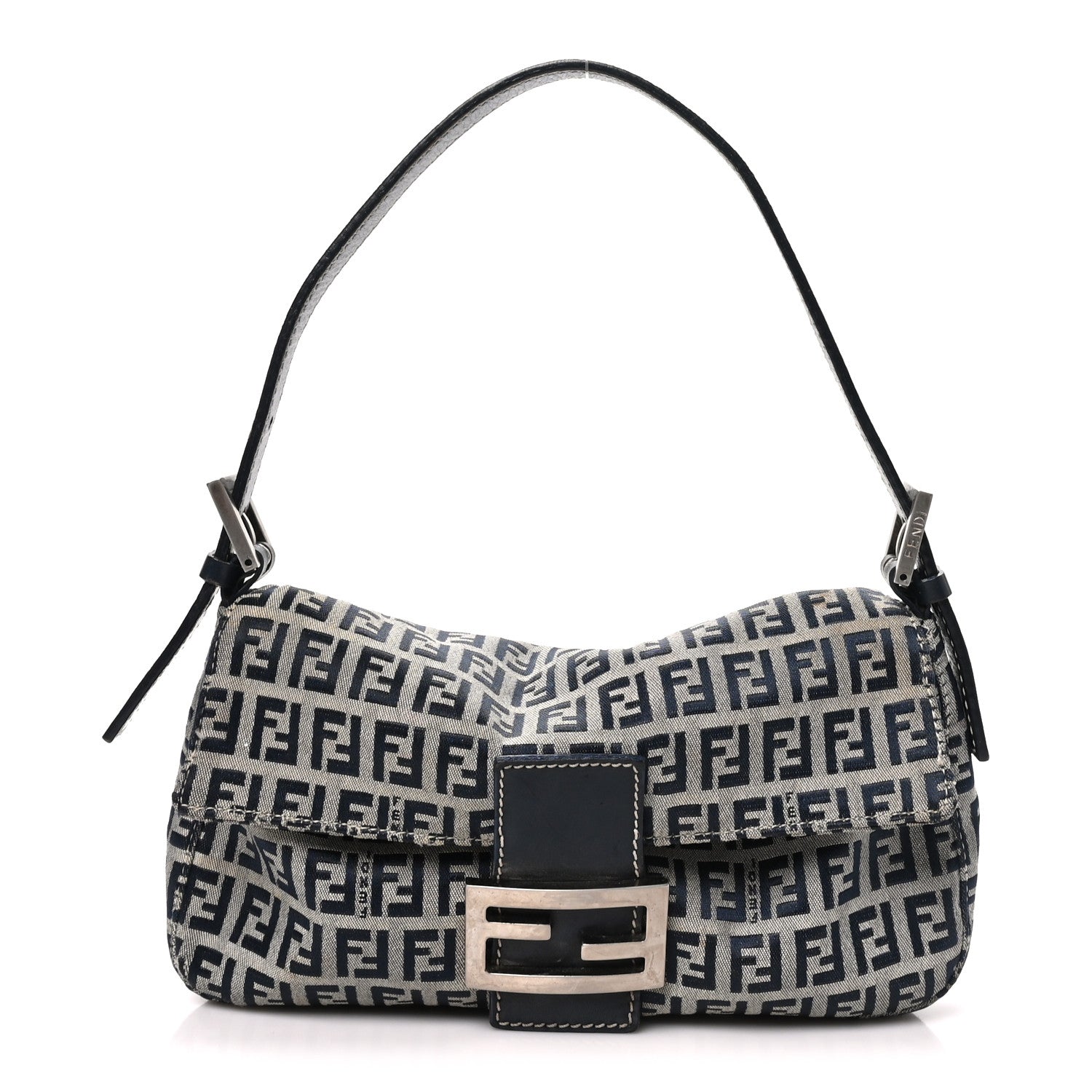 Fendi Zucchino Baguette Navy