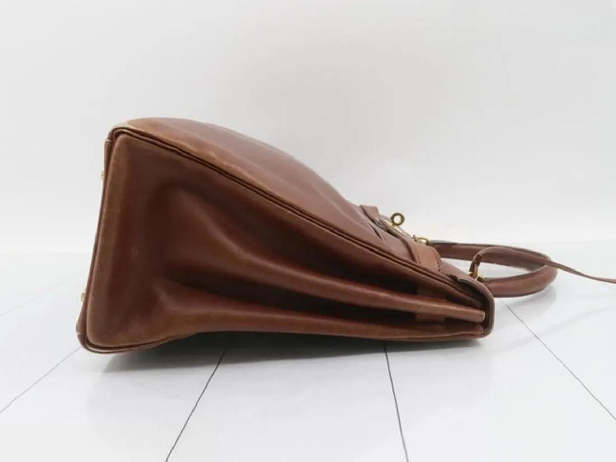 Hermès Kelly 35 Fauve Barenia side view