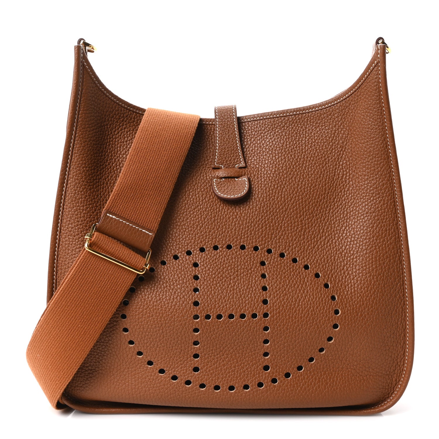 Hermès Taurillon Clemence Evelyne III GM Gold