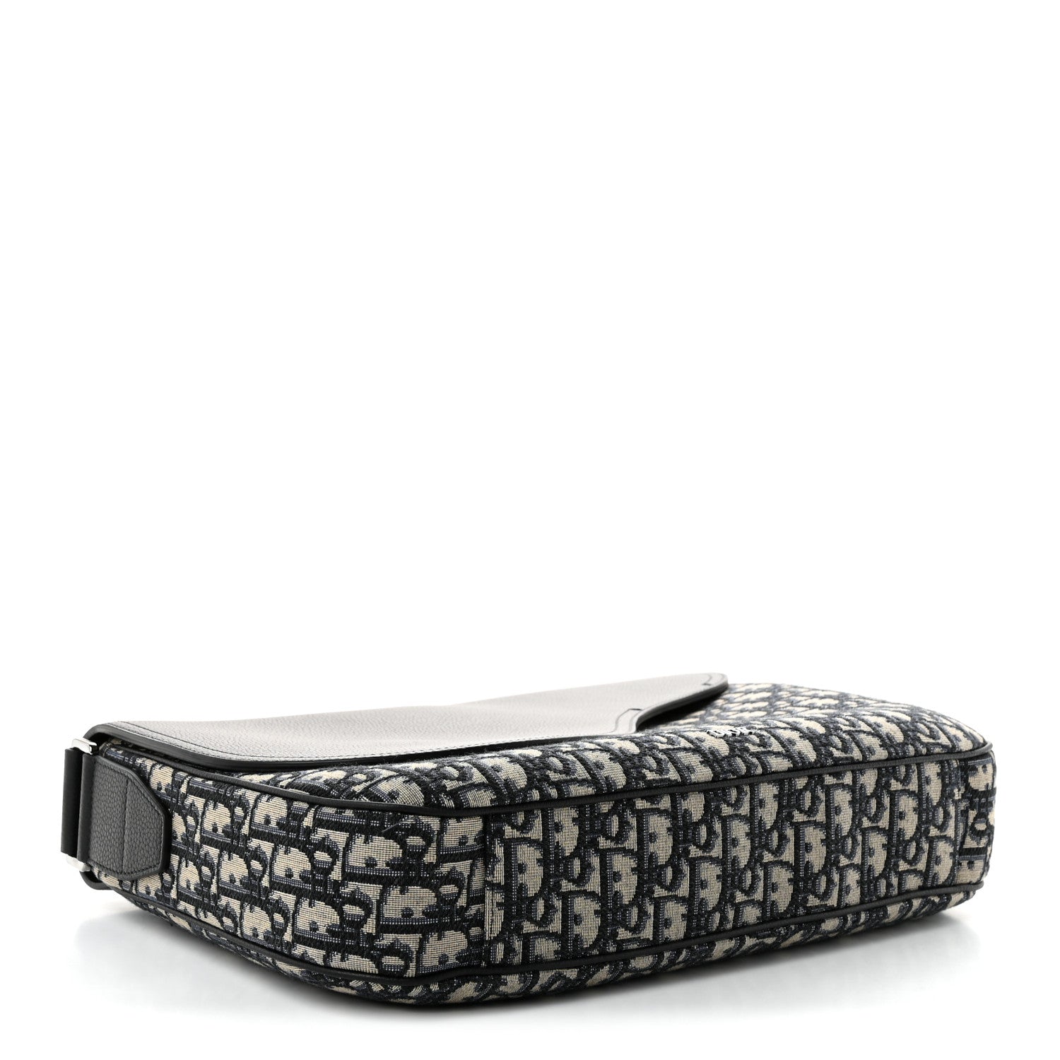 Dior Grained Calfskin Oblique Large Saddle Messenger Black