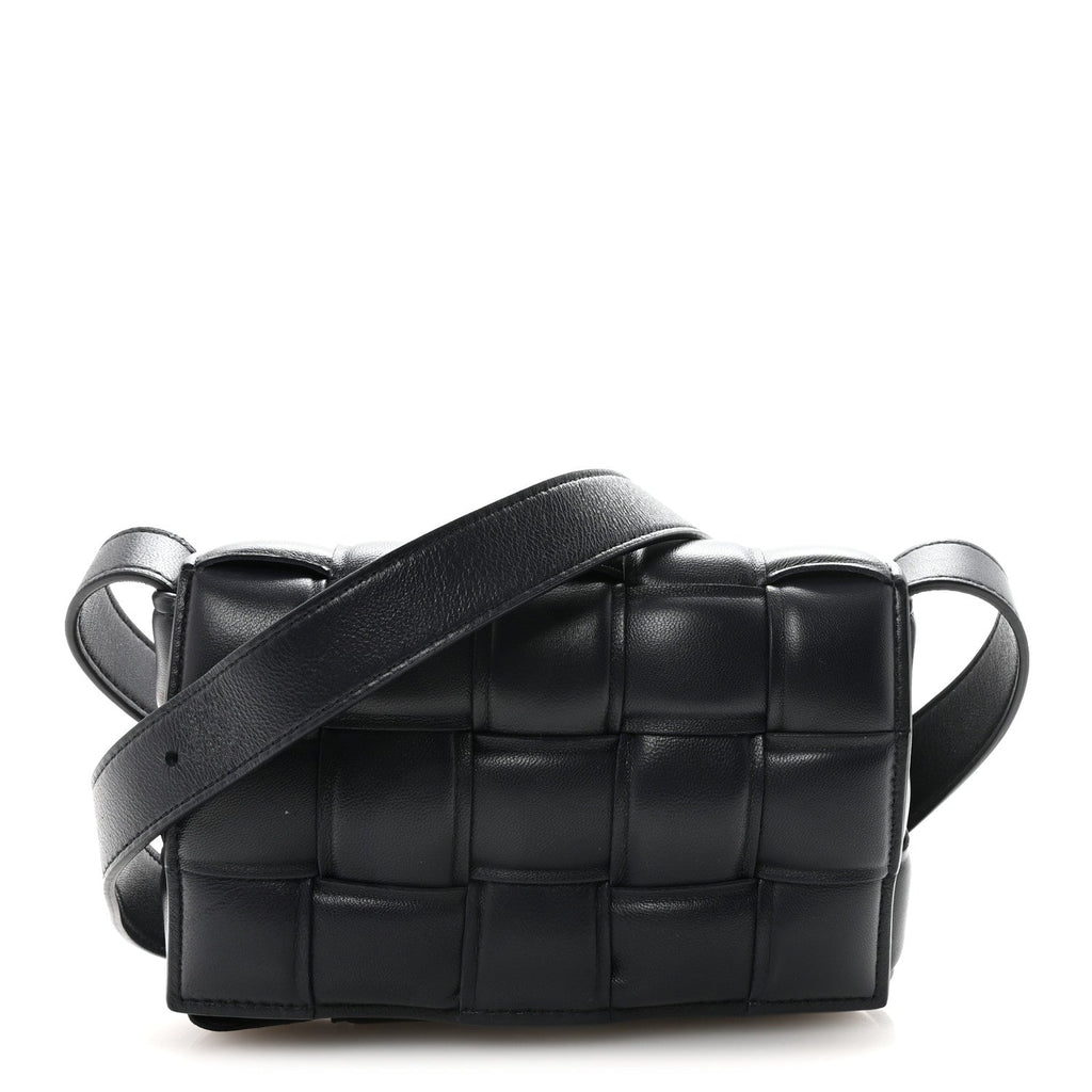 Bottega Veneta Nappa Maxi Intreccio Small Padded Cassette Crossbody Bag Deep Blue