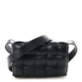 Bottega Veneta Nappa Maxi Intreccio Small Padded Cassette Crossbody Bag Deep Blue