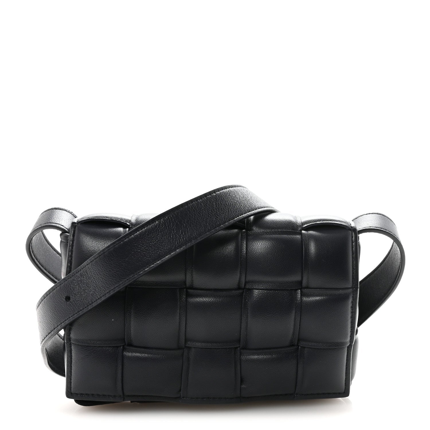 Bottega Veneta Nappa Maxi Intreccio Small Padded Cassette Crossbody Bag Deep Blue