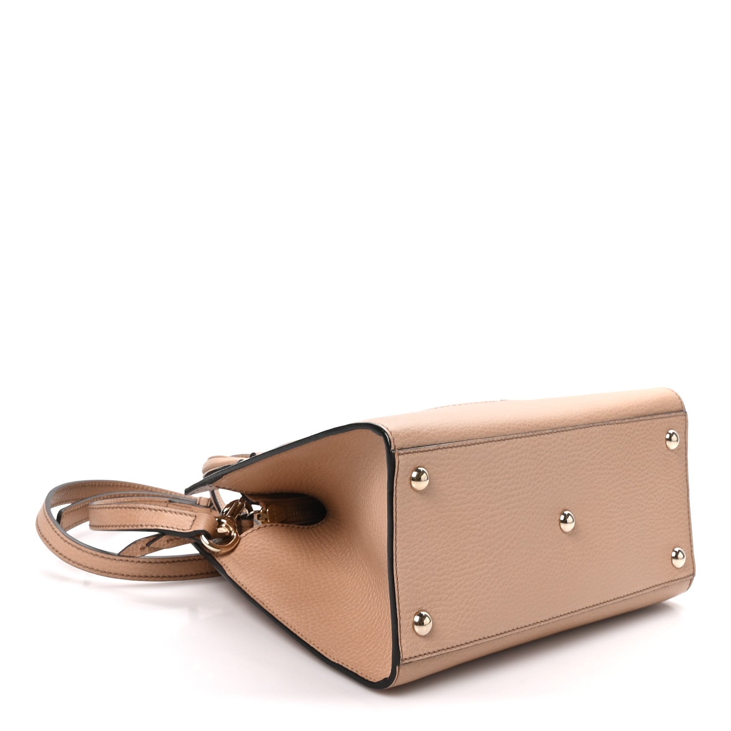 Gucci Dollar Calfskin Medium Soho Top Handle Satchel Camelia