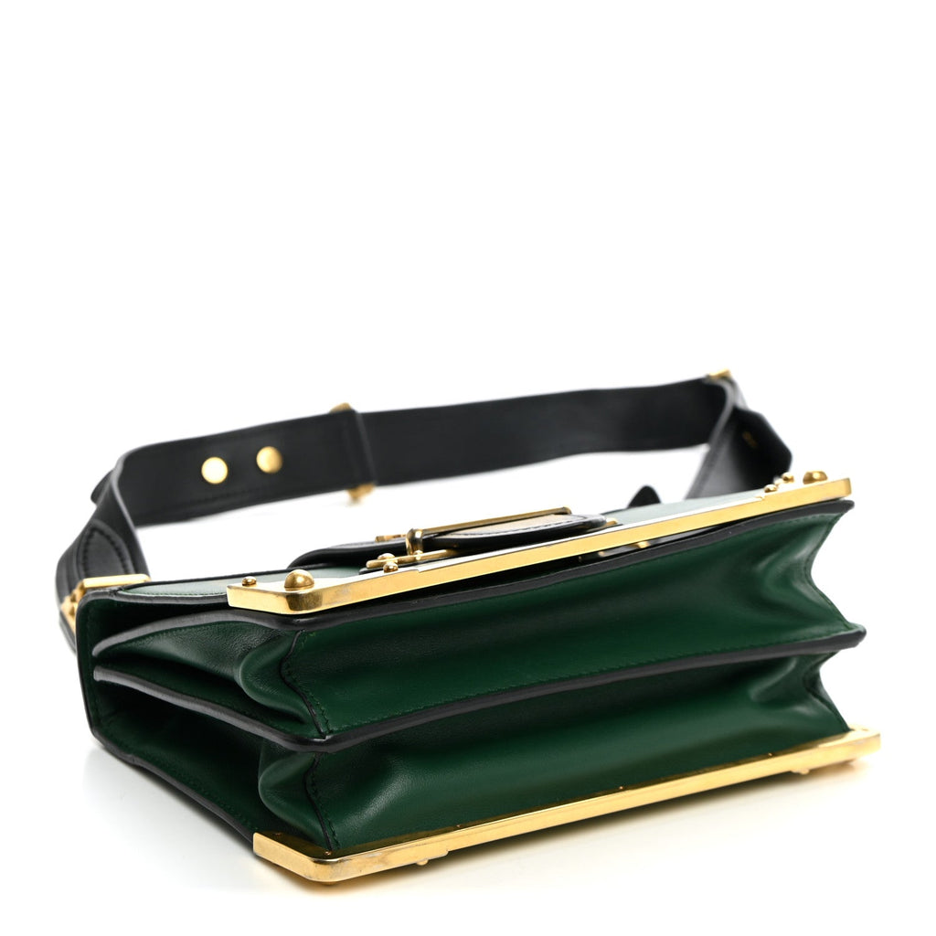 Prada City Calf Saffiano Cahier Bag Biliardo Black