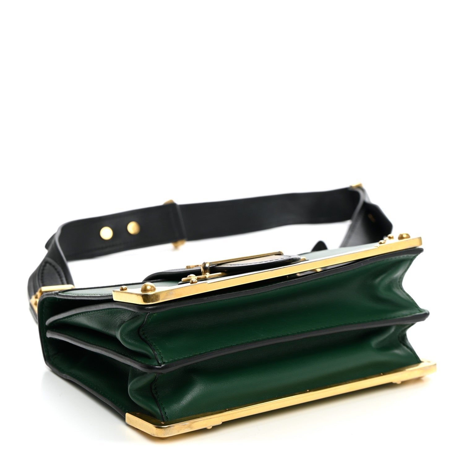 Prada City Calf Saffiano Cahier Bag Biliardo Black