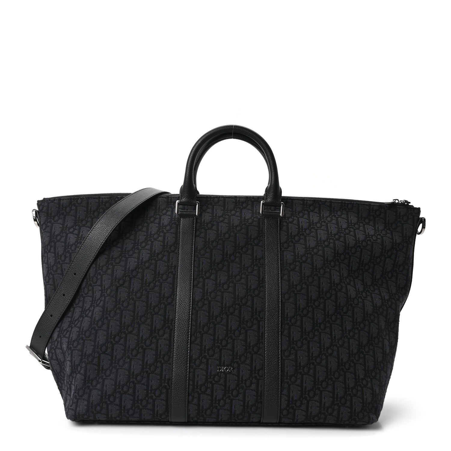 Dior Maxi Oblique Jacquard Weekender 40 Black