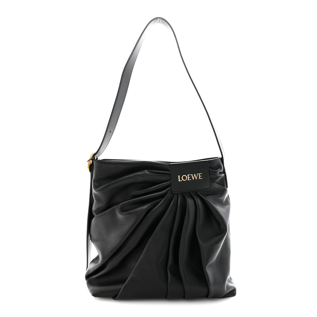 Loewe Mellow Nappa Draped Tote Black