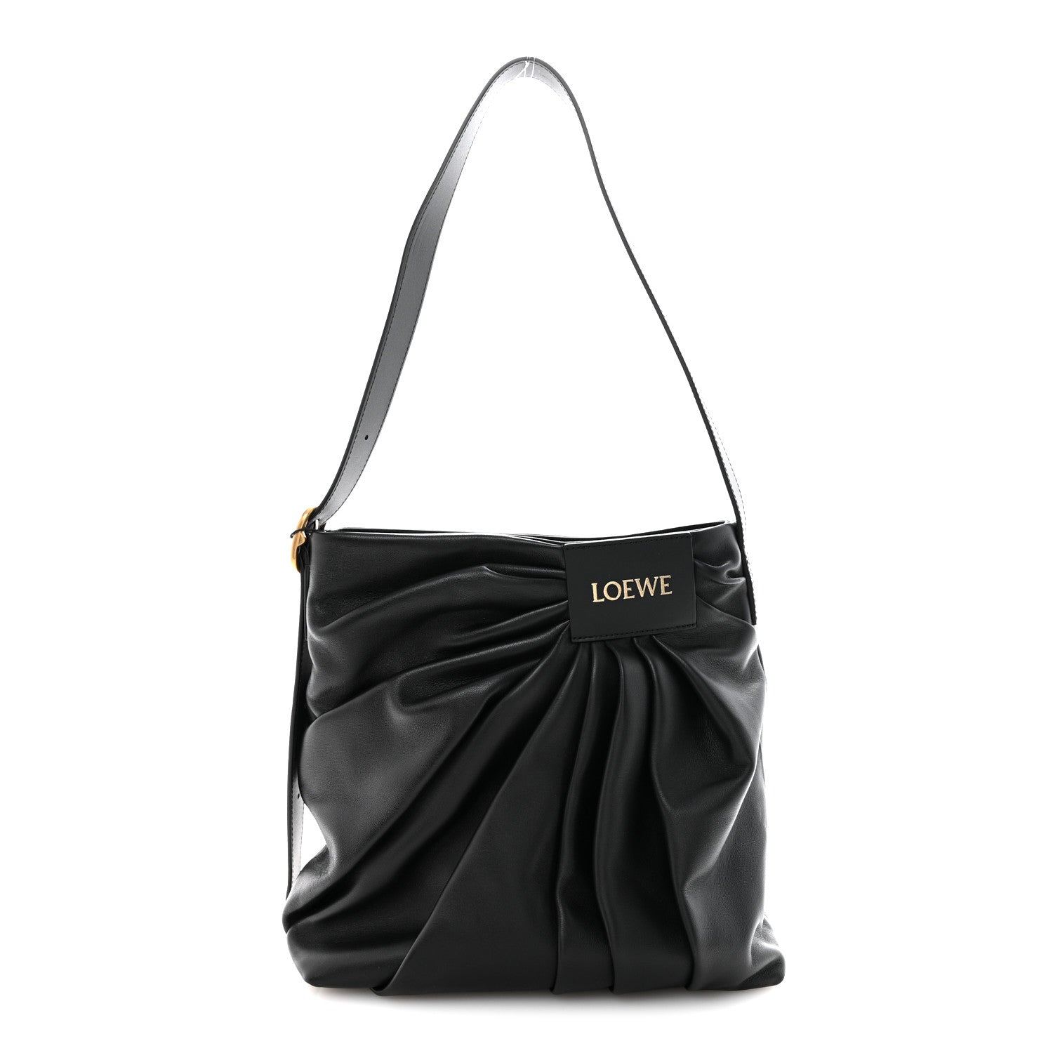 Loewe Mellow Nappa Draped Tote Black