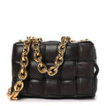 Bottega Veneta Lambskin Maxi Intreccio Padded Chain Cassette Crossbody Bag Fondant