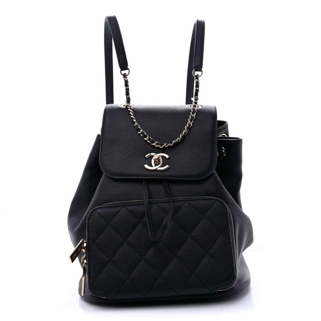 Chanel Caviar Quilted Business Affinity Backpack Black