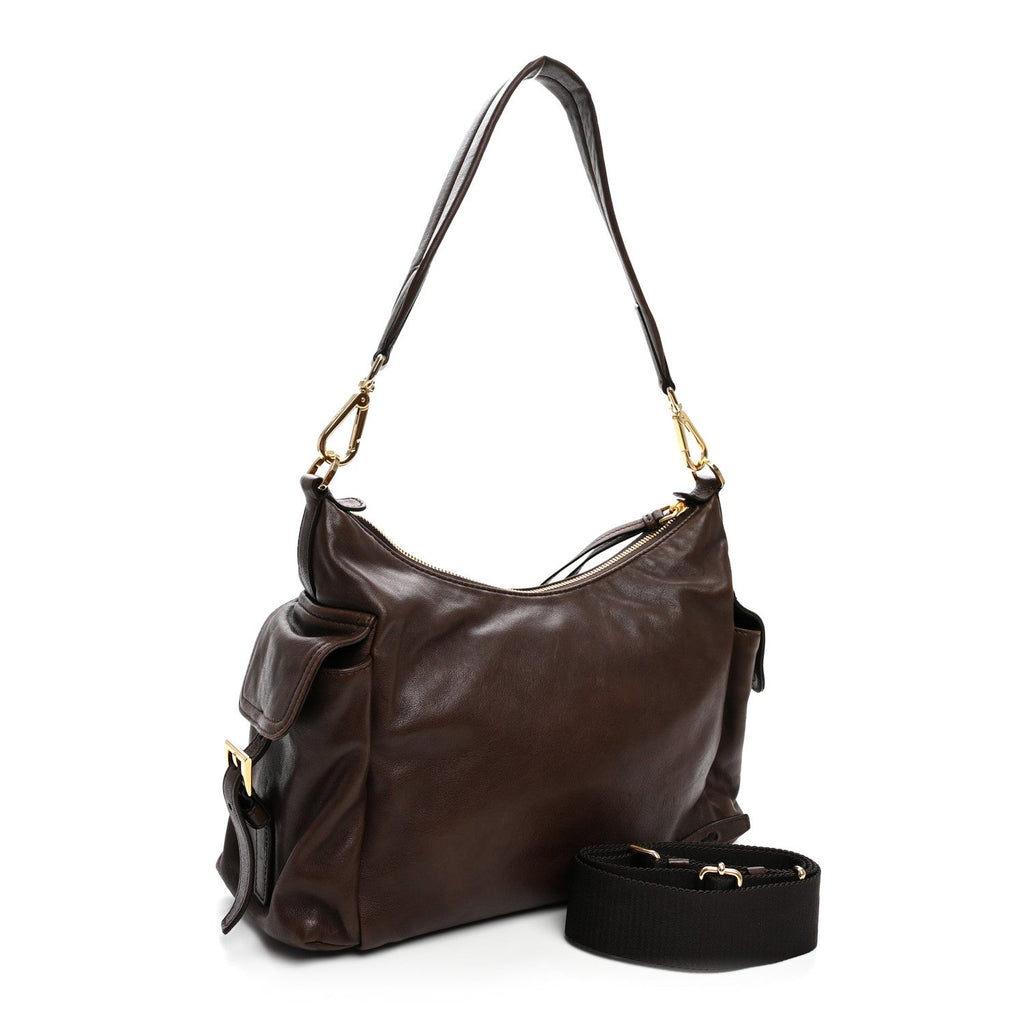 Prada Nappa Large Explore Shoulder Bag Sienna