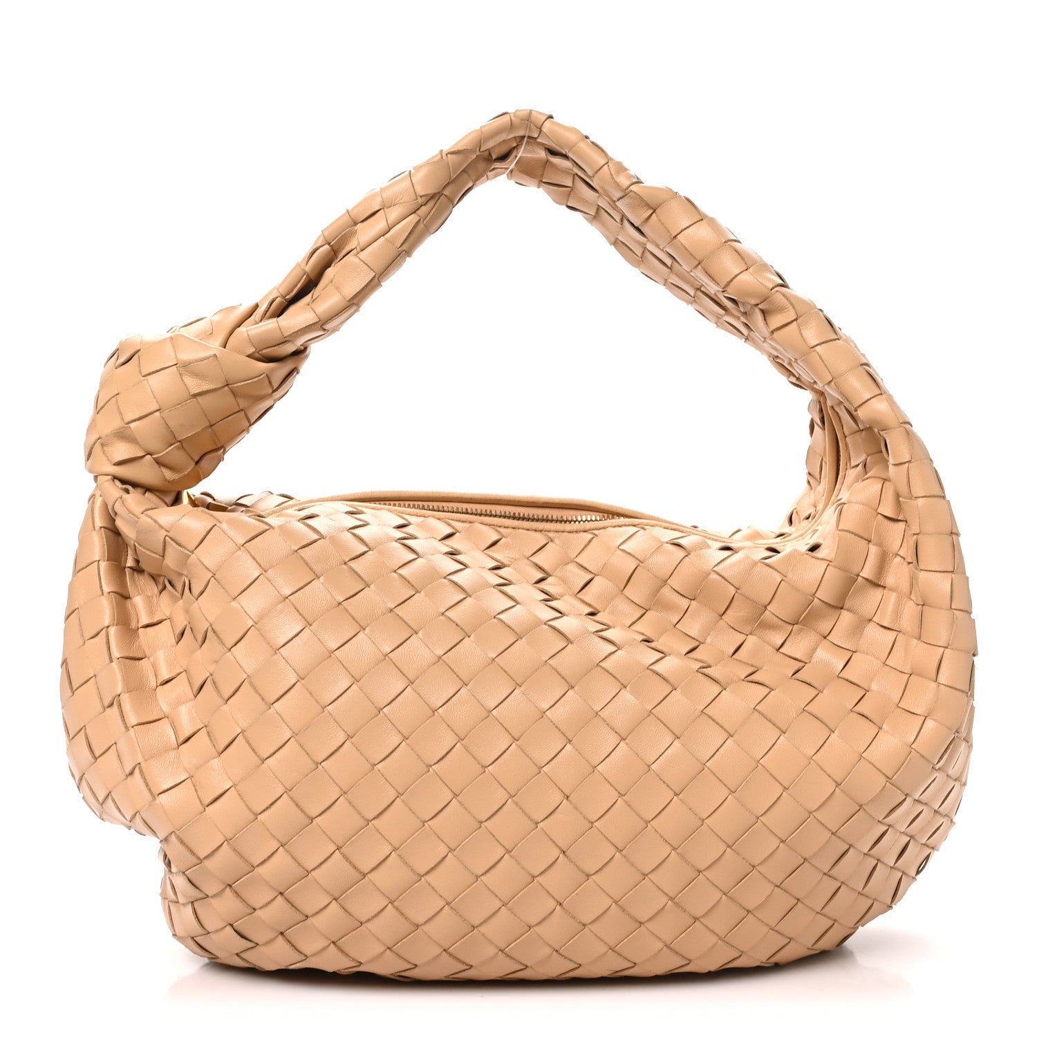 Bottega Veneta Nappa Intrecciato Small Jodie Hobo Almond