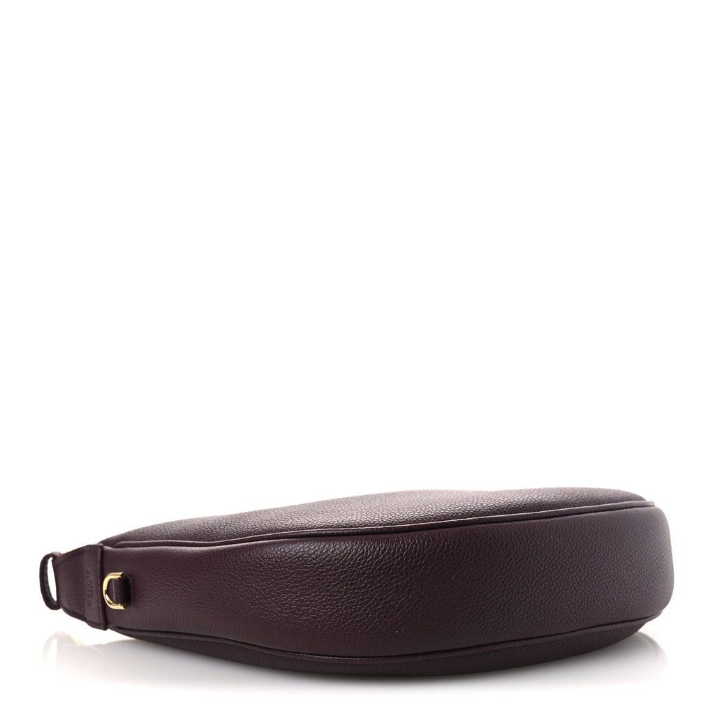 Celine Supple Grained Calfskin Teen Lulu Shoulder Bag Deep Burgundy detail view