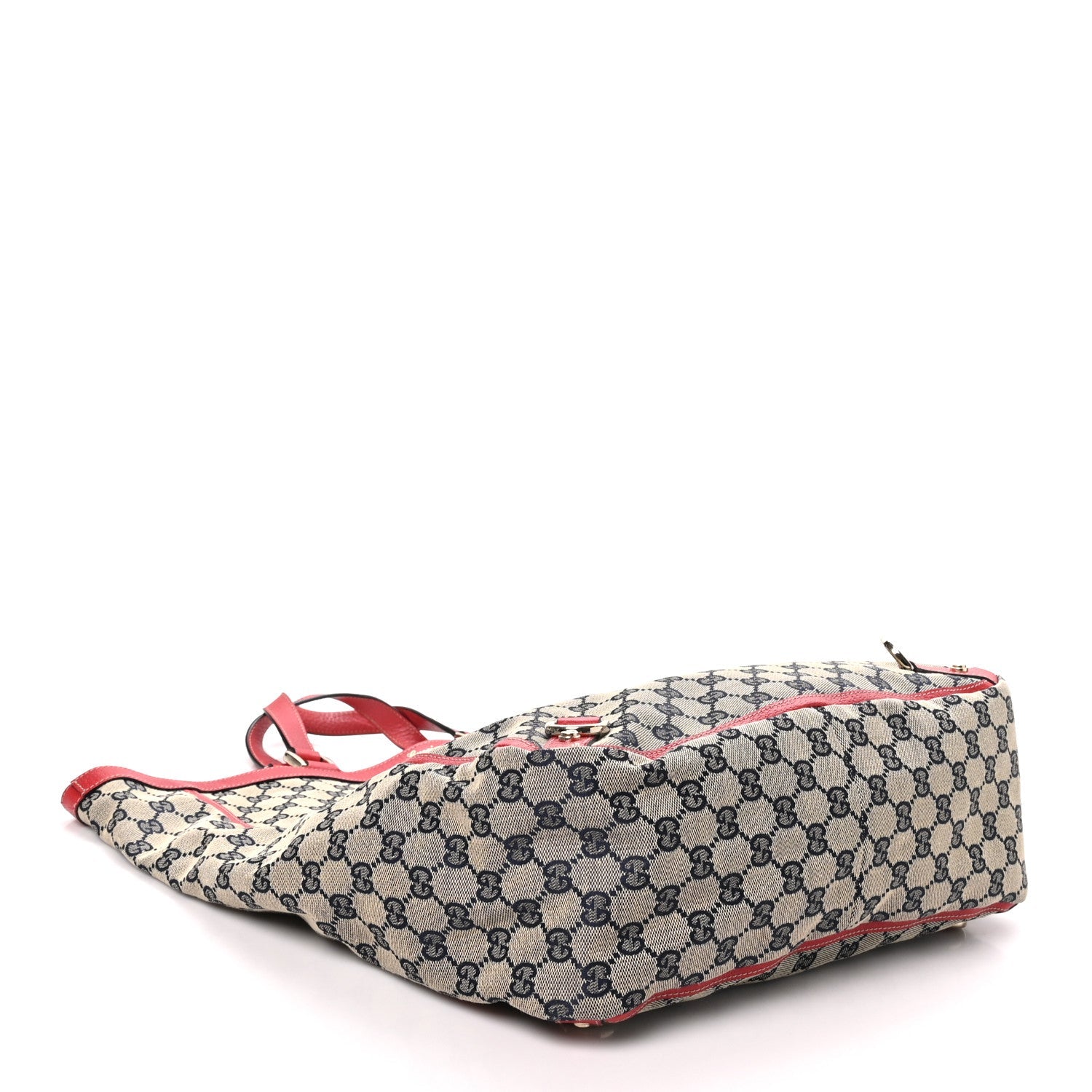 Gucci Monogram Abbey Tote Navy Red