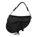 Dior Satin Crystal Mini Saddle Bag Black