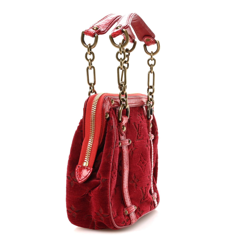 Louis Vuitton Monogram Velours Alligator Gracie PM Rouge