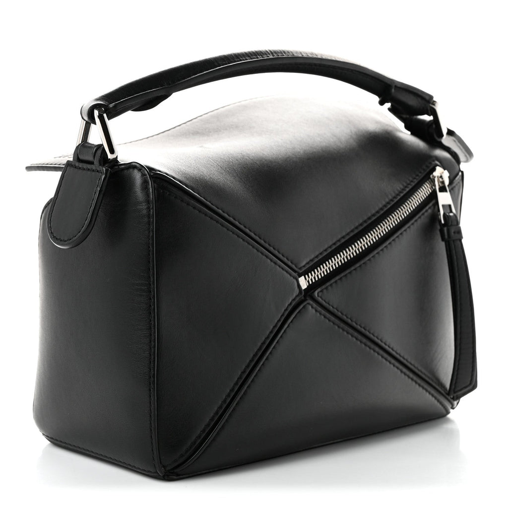 Loewe Calfskin Small Puzzle Bag Black