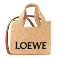 Loewe Raffia Paula's Ibiza Small Font Tote Natural Tan