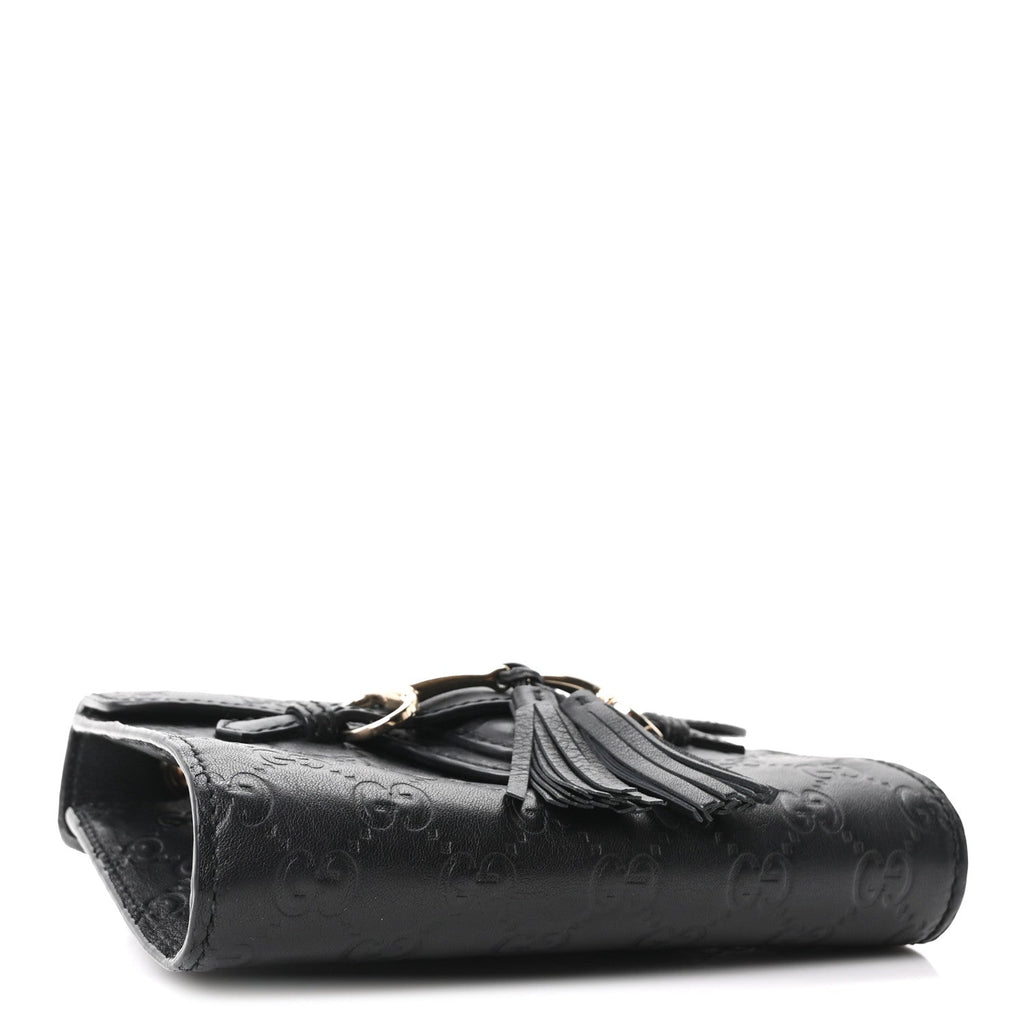 Gucci Guccissima Mini Emily Shoulder Bag Black
