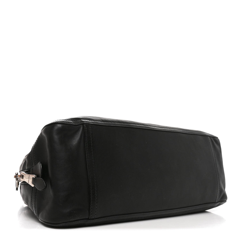 Miu Miu Nappa Medium Vivant Bag Black
