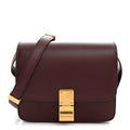 Celine Box Calfskin Small Classic Box Flap Bag Burgundy