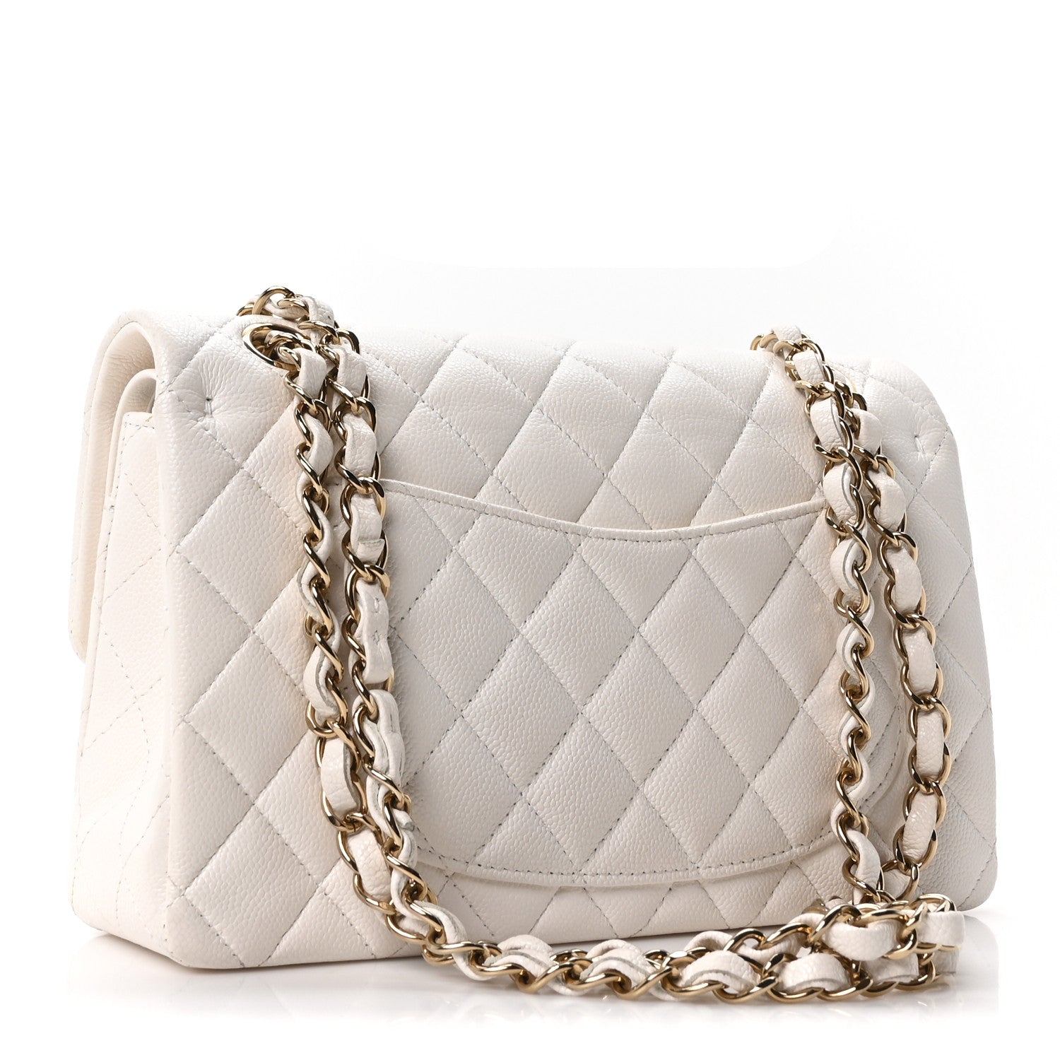 Chanel Caviar Quilted Small Double Flap White